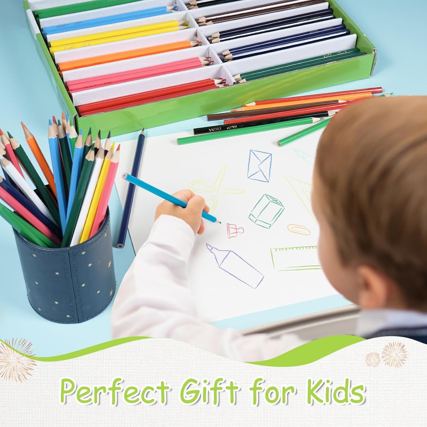 S & E TEACHER'S EDITION Colored Pencils Bulk 12 Assorted Colors Coloring Pencils Set for Kids Adults Drawing for Sketch, Back to school, Woodcase Lead Pencils Arts 240 Count