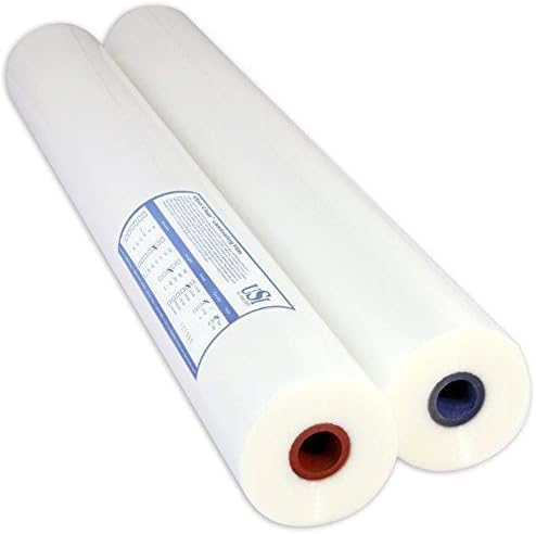 USI Premium Thermal Low-Temp EVA Roll Laminating Film, 1 Inch Core, 1.3 Mil, 12 Inches x 500 Feet, Clear, Gloss Finish, 2-Pack