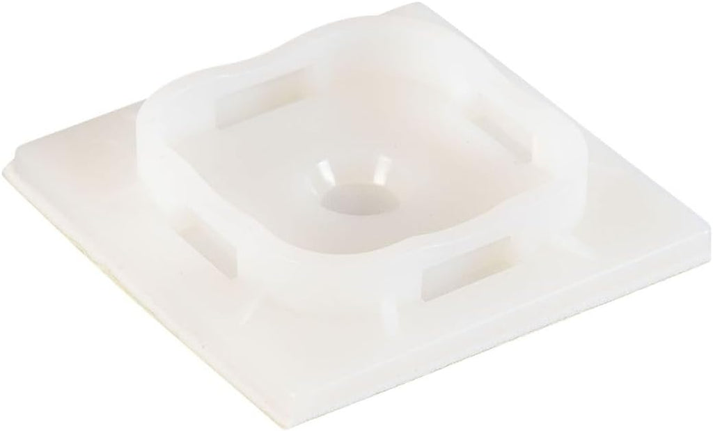 GTSE 18,000 Full Carton Of White/Clear Screw Mounts, Zip Ties Up To 0.2" Wide, Saddle Type Zip Tie Anchors