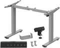 FLEXISPOT Standing Desk Frame with Clamp Power Strip and Cable Management Tray, Electric Sit Stand Desk Base with Memory Controller for Home and Office (Gray Frame Only)