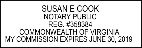 Virginia Rectangular Notary Stamp | Official State Notary Stamp | Official Seals | Meets State Specifications (Virginia, Rectangular Stamp)