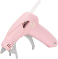 NEX&CO Pink Cordless Hot Glue Gun Kit for Kids, Mini Rechargeable Battery & Anti-Drip, Auto Power-Off & Lightweight w/ 30 pack 7mm Rainbow Glue Sticks, Child-Safe for Classroom Crafts, Art Projects