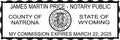 Wyoming Rectangular Notary Stamp | Official State Notary Stamp | Official Seals | Meets State Specifications (Wyoming, Rectangular Stamp)