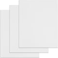Binditek 25 Pack 12 Mil Sand-Textured Polycover - Plastic Binding Cover for Business Reports and Proposals - Lightly Sanded Finish - Square Corners, Un-Punched, White Color, Office Supplies