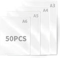 Thermal Laminating Pouches, 50pcs Laminating Sheets (5pcs A3+10pcs A4+ 15pcs A5+ 20pcs A6), 3 Mil Clear Thermal Laminating Pouches for laminator