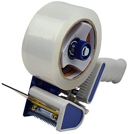 Tape King Packing Tape Dispenser Gun - Handheld Tape Gun w/ 2-Inch-Wide Clear Packaging Tape and Bonus Roll - Shipping Tape for Sealing, Storing, and Moving Boxes, 2 Pack