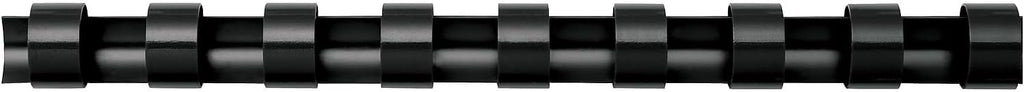 Fellowes 52326 Plastic Binding Combs - Round Back, 1/2 Inches, 90 Sheets, Black, 100 Pack