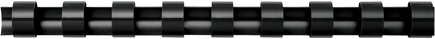 Fellowes 52326 Plastic Binding Combs - Round Back, 1/2 Inches, 90 Sheets, Black, 100 Pack