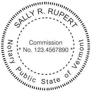 Vermont Round Notary Embosser | Official State Embosser | Official Seals | Meets State Specifications (Vermont, Round Embosser)