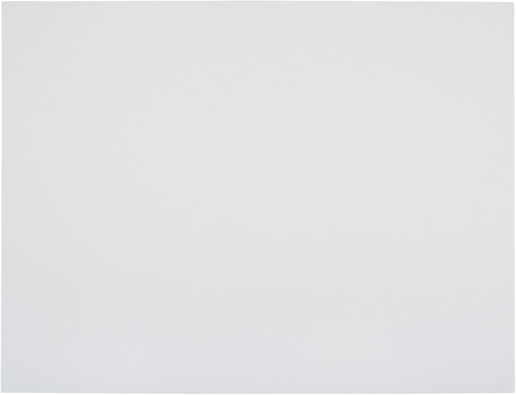 School Smart Railroad Poster Board Paper, 22 x 28 Inches, 4-Ply, White, Pack of 25