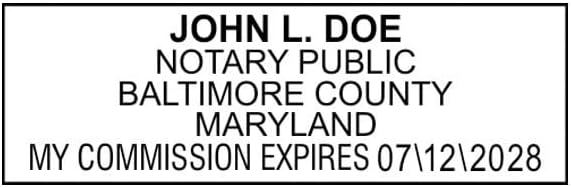 Maryland Rectangular Notary Stamp | Official State Notary Stamp | Official Seals | Meets State Specifications (Maryland, Rectangular Stamp)