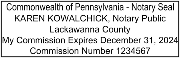 Pennsylvania Rectangular Notary Stamp | Official State Notary Stamp | Official Seals | Meets State Specifications (Pennsylvania, Rectangular Stamp)