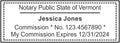 Vermont Rectangular Notary Stamp | Official State Notary Stamp | Official Seals | Meets State Specifications (Vermont, Rectangular Stamp)