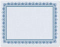 Intricate Blue & Blue Parchment Certificate Papers - Pack of 25, Laser & Inkjet Printer Compatible, For Office, Business Awards, Graduation, School Diplomas, 8-1/2" x 11" on 60 lb. Text Stock