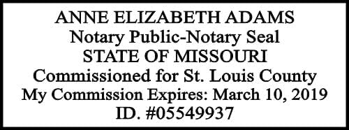 Missouri Rectangular Notary Stamp | Official State Notary Stamp | Official Seals | Meets State Specifications (Missouri, Rectangular Stamp)