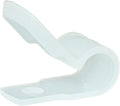 Secure 1/4 Inch Premium R Type Natural Nylon Screw Mount Cable Clamp for Wire Management - 100 Pack