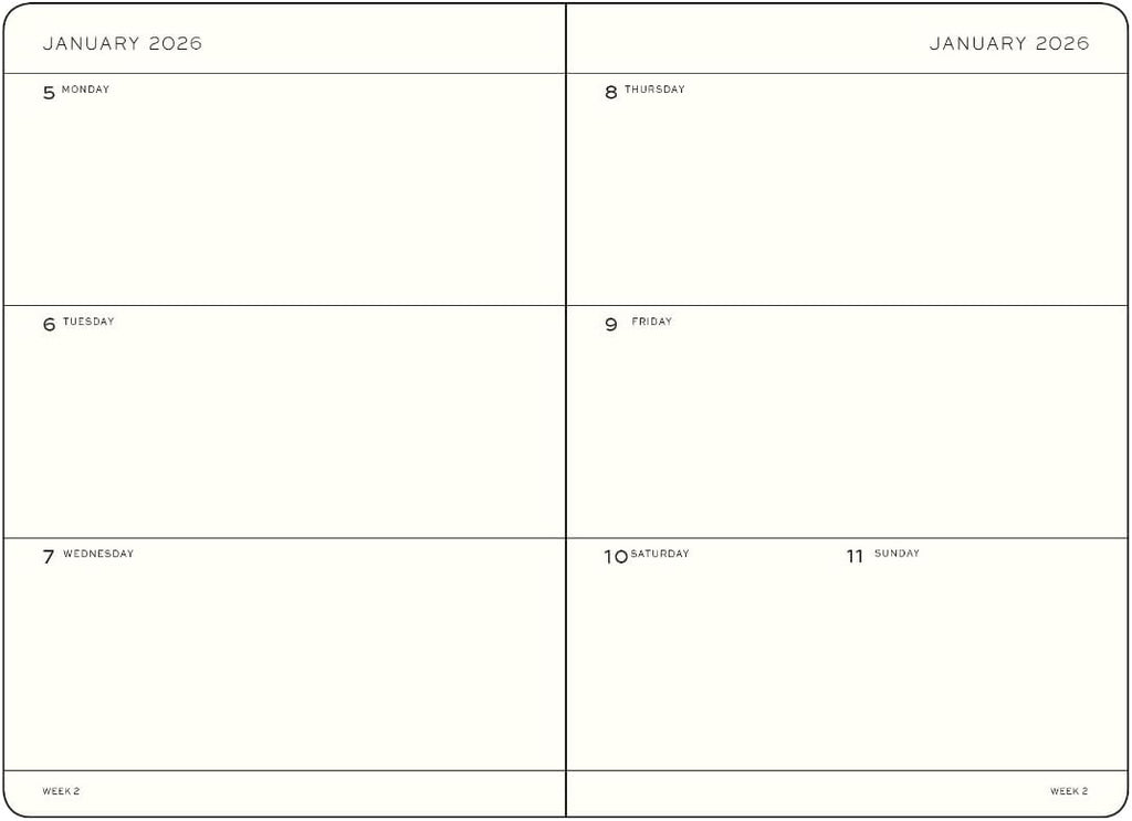 LEUCHTTURM1917 - Weekly Planner Hardcover Medium (A5), 18-month, Jul. 2025 - Dec. 2026, English, Forest Green