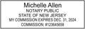 New Jersey Rectangular Notary Stamp | Official State Notary Stamp | Official Seals | Meets State Specifications (New Jersey, Rectangular Stamp)