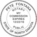 North Dakota Round Notary Embosser | Official State Embosser | Official Seals | Meets State Specifications (North Dakota, Round Embosser)