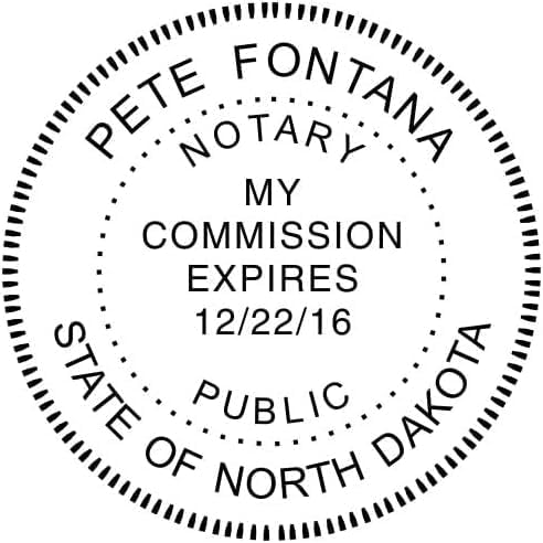 North Dakota Round Notary Embosser | Official State Embosser | Official Seals | Meets State Specifications (North Dakota, Round Embosser)