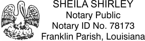 Louisiana Rectangular Notary Stamp | Official State Notary Stamp | Official Seals | Meets State Specifications (Louisiana, Rectangular Stamp)