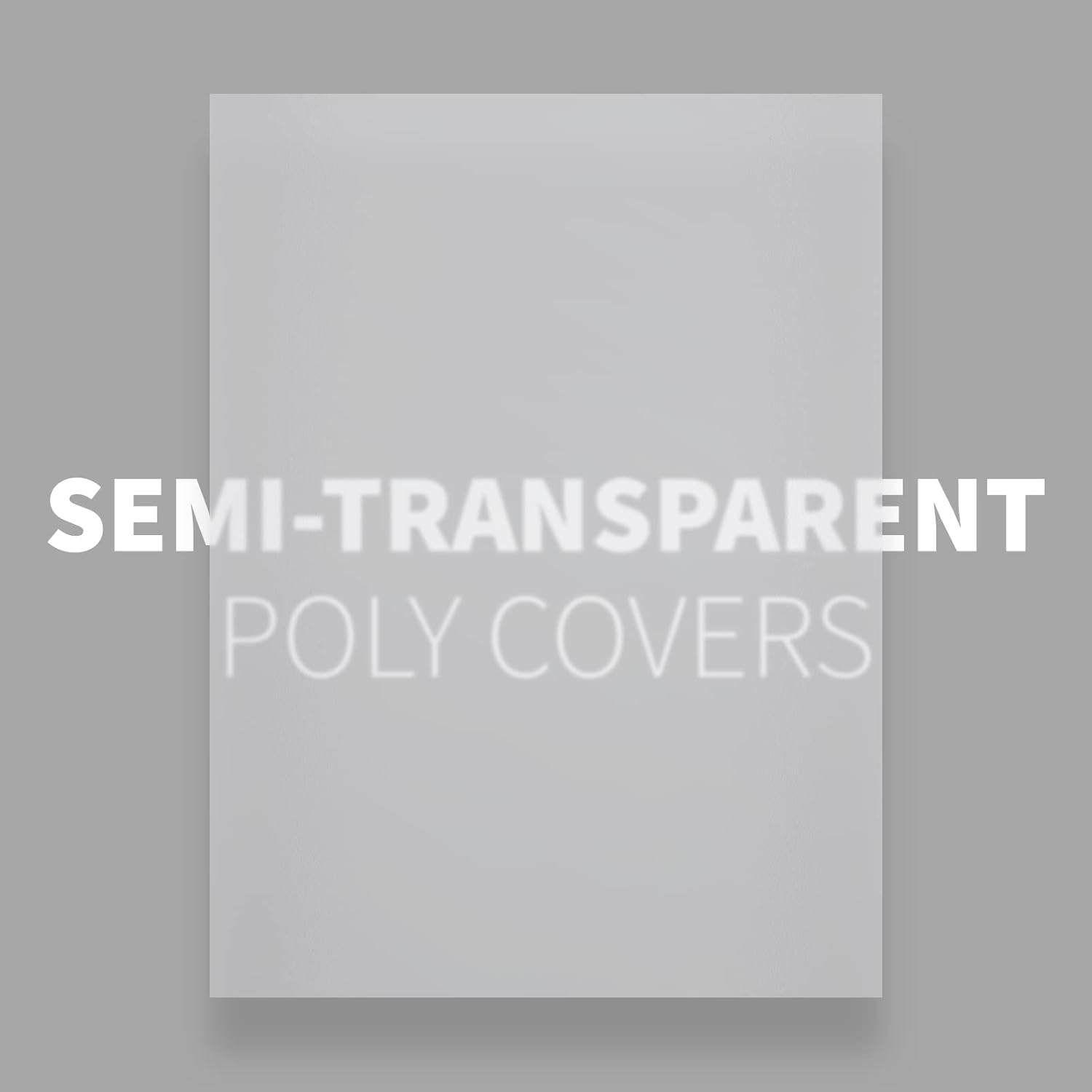 Binditek 50 Pack 12 Mil Binding Covers, Frosted Polycovers, Semi-Transparent, 8-1/2 x 11 Inches, Lightly Textured Sand Finish, Square Corners, Unpunched