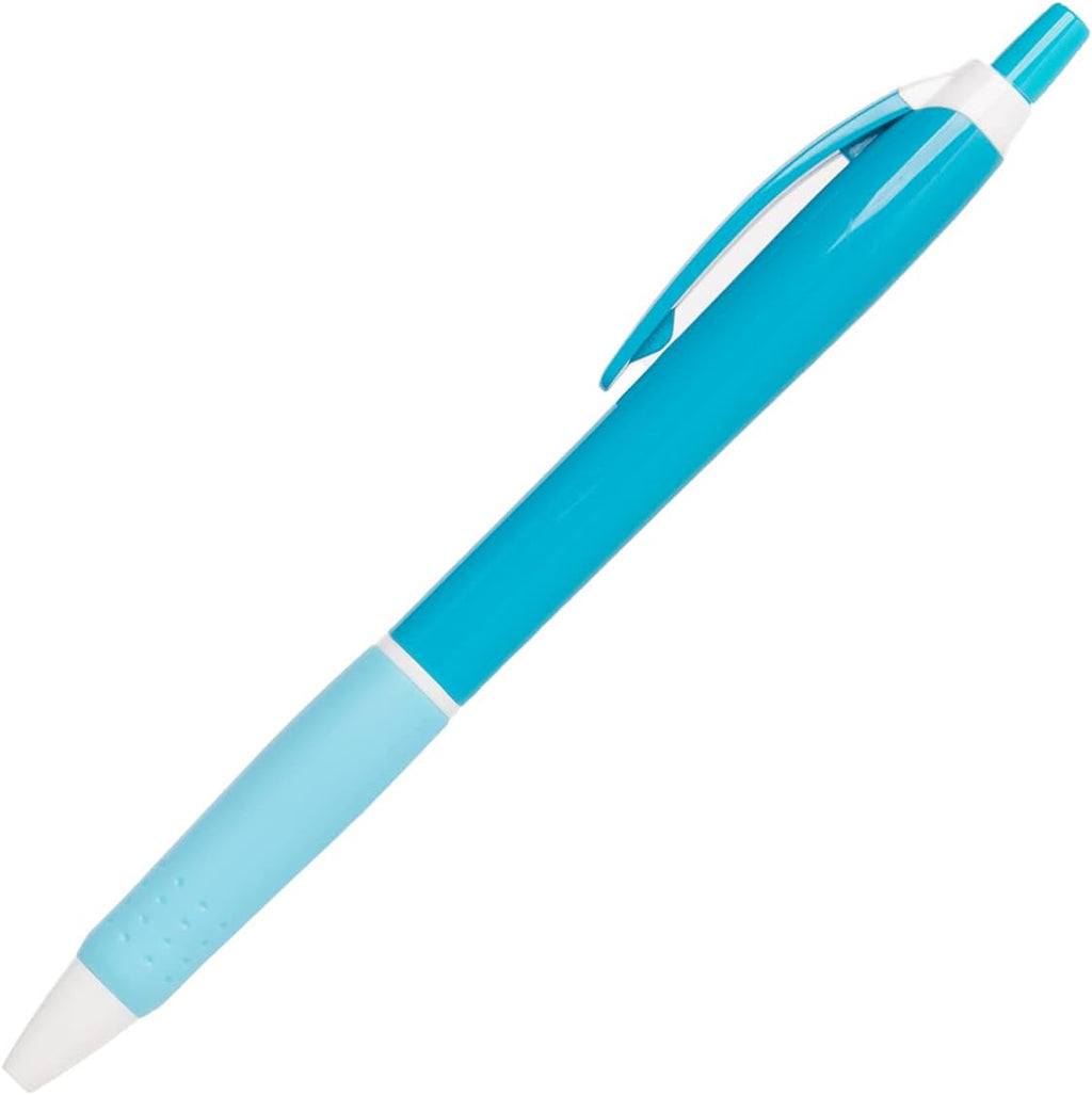 100 Pack Office Pens, Retractable Ballpoint Pens in Black Ink, Ideal for Schools, Notebooks, Journals (Assorted Colors, 100pcs)