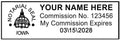 Iowa Rectangular Notary Stamp | Official State Notary Stamp | Official Seals | Meets State Specifications (Iowa, Rectangular Stamp)
