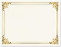 Empire Gold & White Parchment Certificate Papers - Pack of 25, NOT FOIL Laser & Inkjet Printer Compatible, for Office, Business Awards, Graduation, School Diplomas, 8-1/2" x 11" on 60 lb. Text Stock
