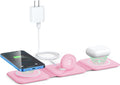 Wireless Charger 3 in 1,RTOPS Magnetic Travel Wireless Charging Station Multple Devices,GaN 3 in 1 Charging Station,Compatible for iPhone16/15/14/13/Pro/Max,iWatch,AirPods4/3/2/Pro(Adapter Includes)