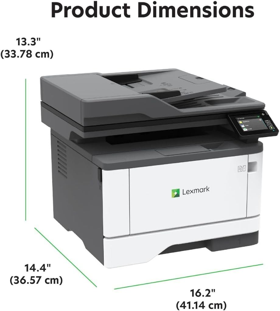 LEXMARK MX431adn Laser Multifunction Printer - Monochrome (29S0200) Bundle with 55B1000 Black 3K Yield Toner Cartridge