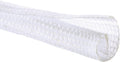 3/4"-25ft Braided Cable Sleeve Protector - Self-Wrapping Split Wire Loom for Home Theater, Pet-Proof Cord Organizer, Heat-Resistant, White
