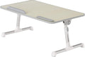 Amazon Basics Adjustable Tray Table Lap Desk Fits up to 17-Inch Laptop, Medium, 12"x20", Cream