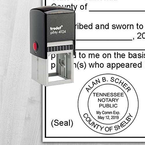 Tennessee Round Notary Stamp | Official State Notary Stamp | Official Seals | Meets State Specifications (Tennessee, Round Stamp)