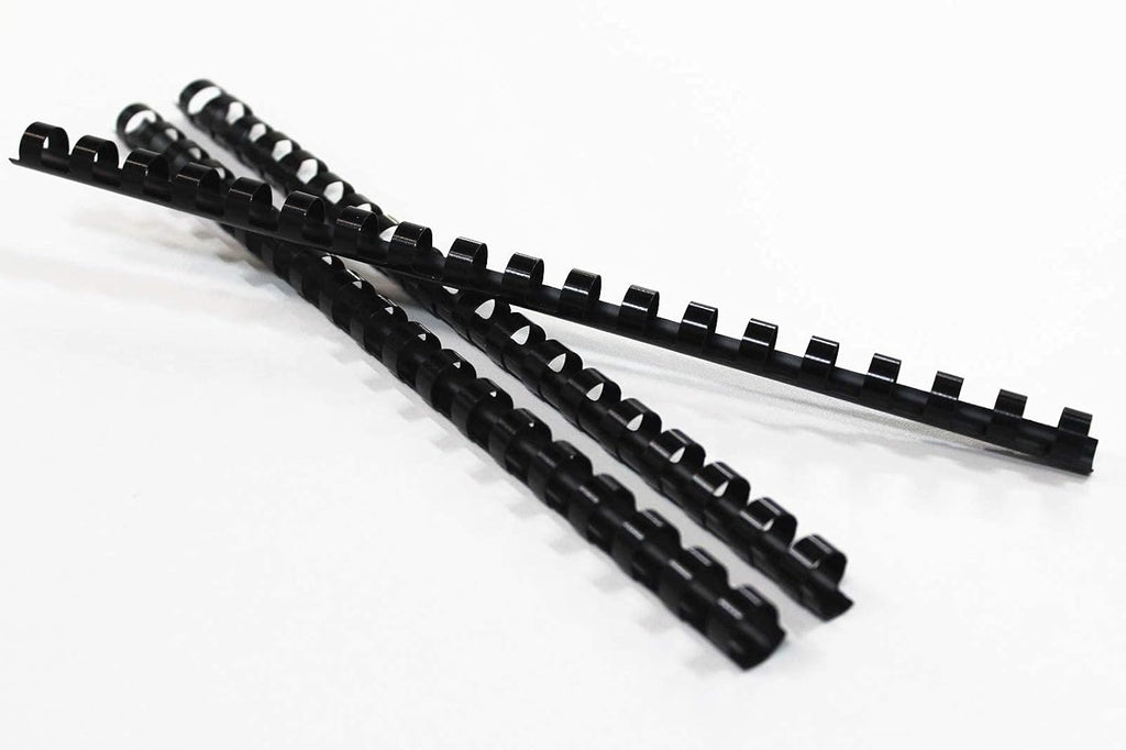 HOUYEE 5/16 Inch Plastic Binding Comb 19 Ring, 40 Sheet Capacity, Letter Size Black Comb Binding Spines (200 Pack)