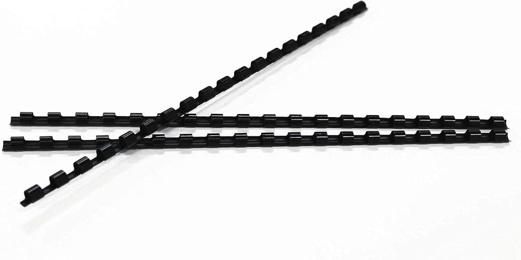 HOUYEE 1/4 Inch Plastic Binding Comb 19 Ring, 20 Sheet Capacity, Letter Size Black Comb Binding Spines (200 Pack)