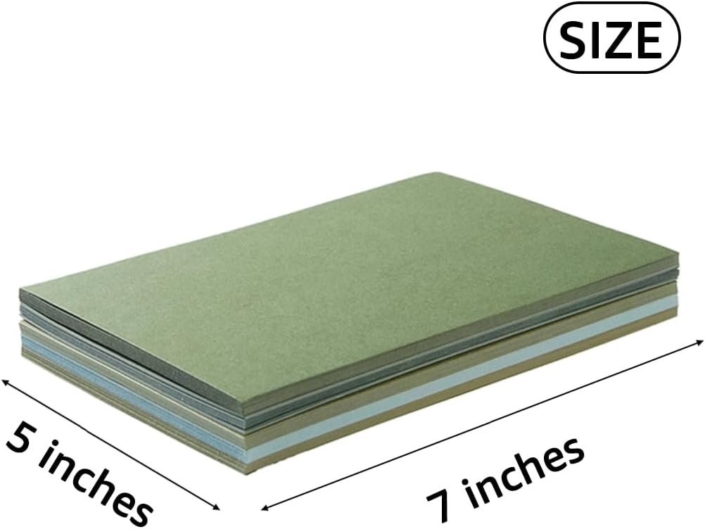 50 Sheets Colored Cardstock Paper 5 Colors, 250 GSM Heavy Card Stock for DIY Art Projects, Cards (Green, 5x7)
