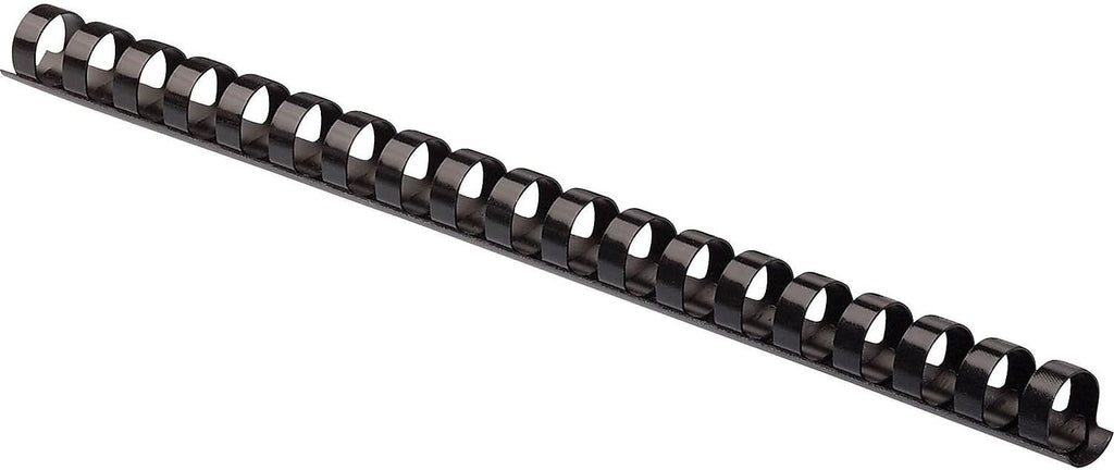 Fellowes 52326 Plastic Binding Combs - Round Back, 1/2 Inches, 90 Sheets, Black, 100 Pack