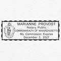 Massachusetts Rectangular Notary Stamp | Official State Notary Stamp | Official Seals | Meets State Specifications (Massachusetts, Rectangular Stamp)