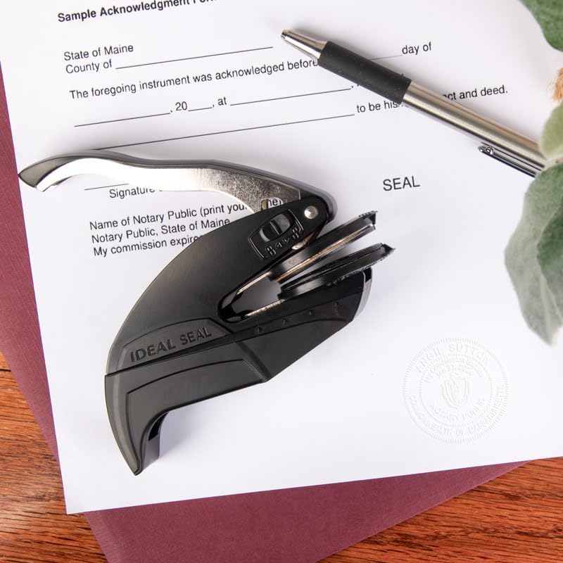 Wyoming Round Notary Embosser | Official State Embosser | Official Seals | Meets State Specifications (Wyoming, Round Embosser)