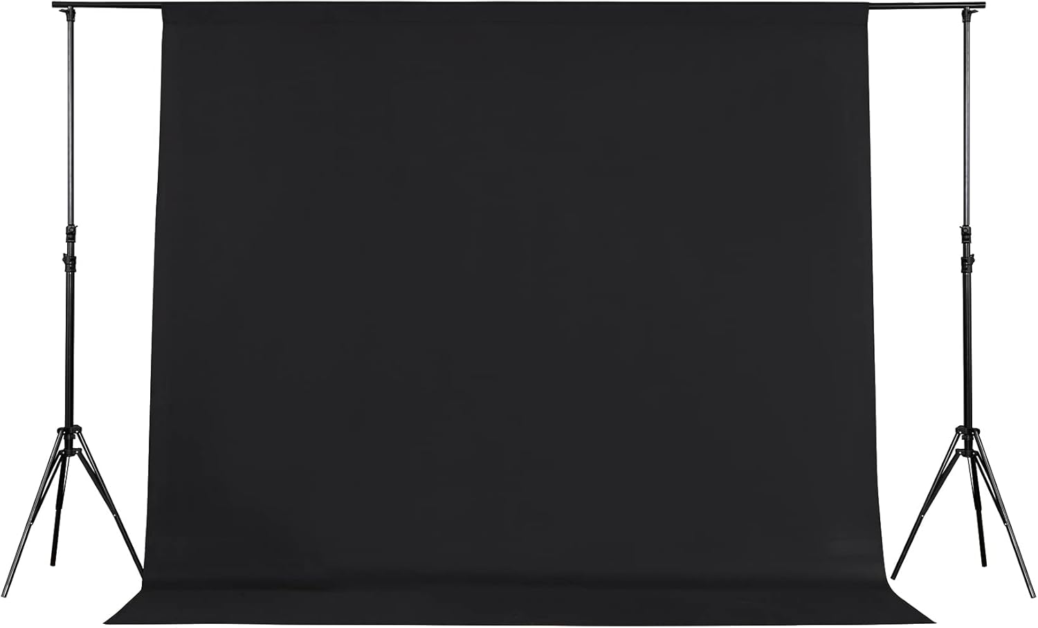 Joccun 6X9FT Black Backdrop Background for Photography,Polyester Backdrop Curtain Background Screen for Photography,Photoshoot,Video Recording,Studio(6X9ft,Black)