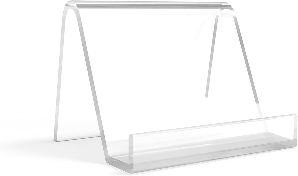 10 Pack Stylish Business Card Holder for Desk, Stylish Design, Quality Acrylic Business Card Display Desktop Office Holder (10)