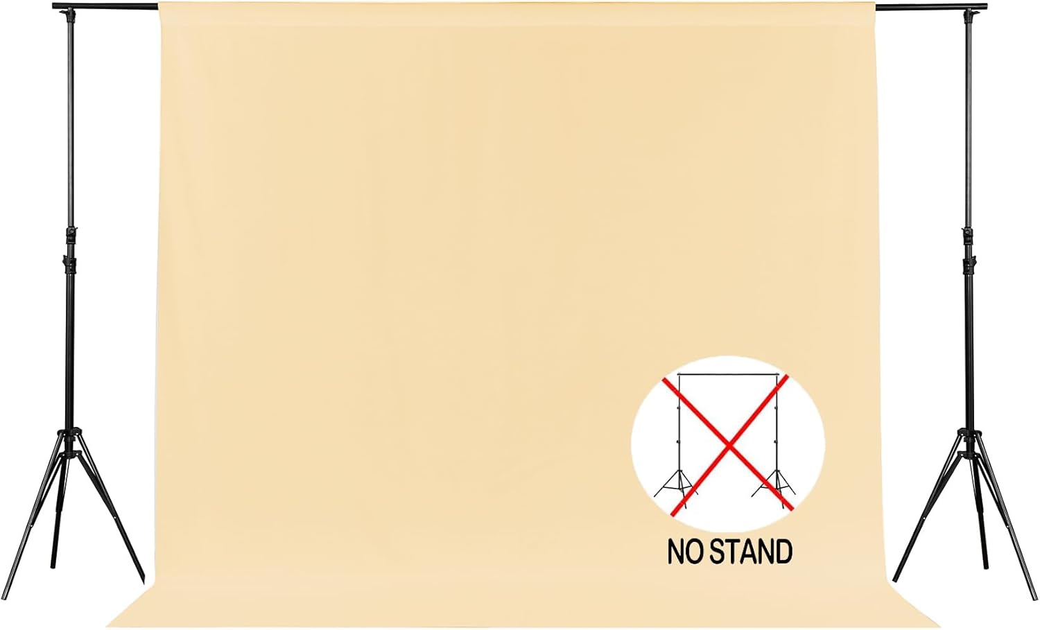 Joccun 5X7FT Champagne Backdrop Background for Photography,Polyester Backdrop Curtain Background Screen for Photography,Photoshoot,Video Recording,Studio(5X7ft,Champagne)