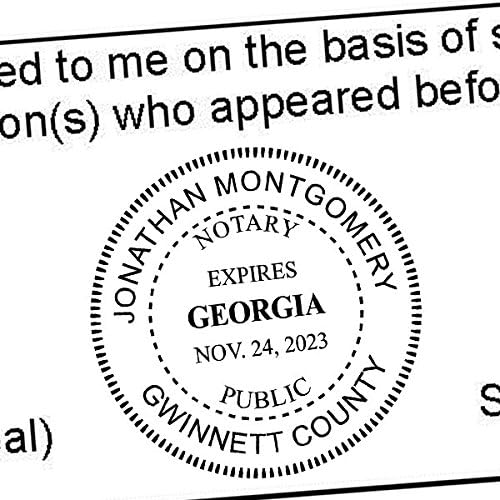 Georgia Round Notary Stamp | Official State Notary Stamp | Official Seals | Meets State Specifications (Georgia, Round Stamp)