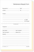 NextDayLabels - 5-1/2" x 8-1/2" NCR Carbonless Maintenance Request Forms (3 Part, 500 Sets)