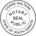 South Dakota Round Notary Stamp | Official State Notary Stamp | Official Seals | Meets State Specifications (South Dakota, Round Stamp)