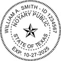 Texas Round Notary Stamp | Official State Notary Stamp | Official Seals | Meets State Specifications (Texas, Round Stamp)