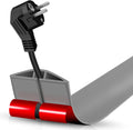 Floor Cord Cover Self Adhesive Cord Hider,3.3FT Cable Management, Extension Strip Protector for Wires, Prevent Cable Trips for Offices, Gyms, Exhibitions Cavity:0.39"(W) x 0.27"(H) Gray