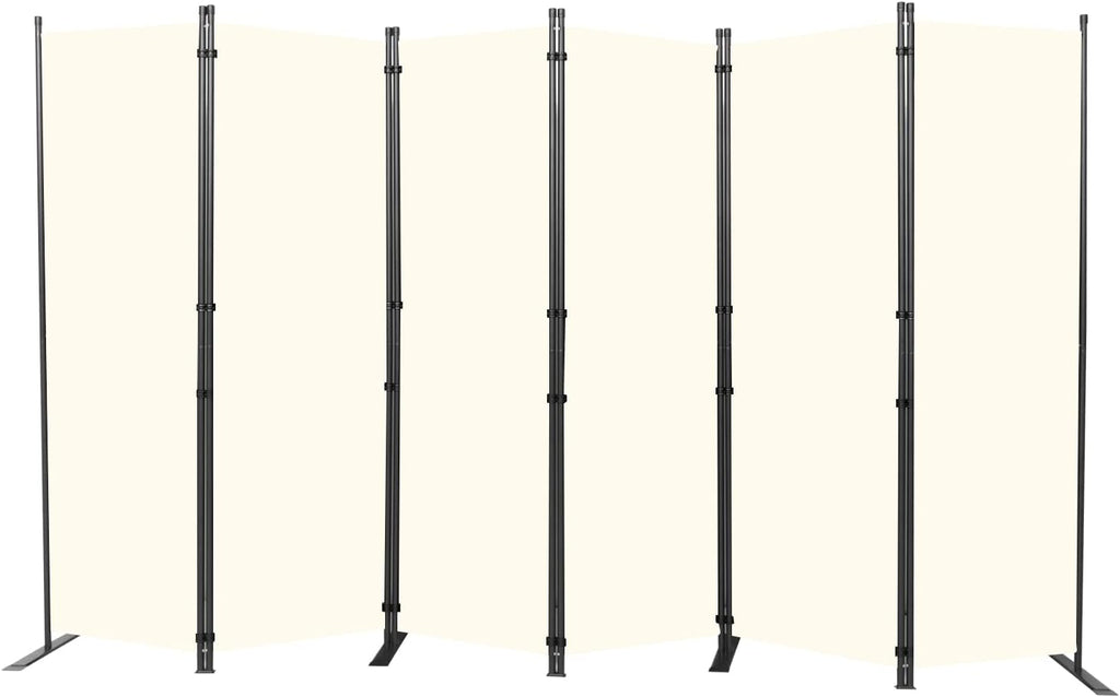 Room Divider 6FT Portable Room Dividers and Folding Privacy Screens, 132'' W Fabric Divider for Room Separation, 6 Panel Partition Room Dividers Freestanding Wall Divider Screen for Dorm Studio Office