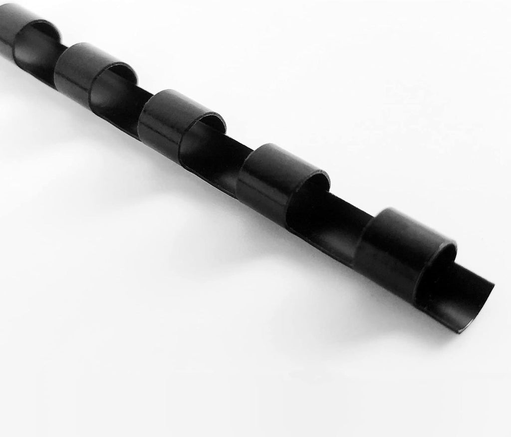 TOTiyea 200 Pack Plastic Binding Comb Spines,5/16 Inch Diameter,40 Sheet Capacity,Letter Size (8.5x11 Inches) Black Color Binding Comb Spines